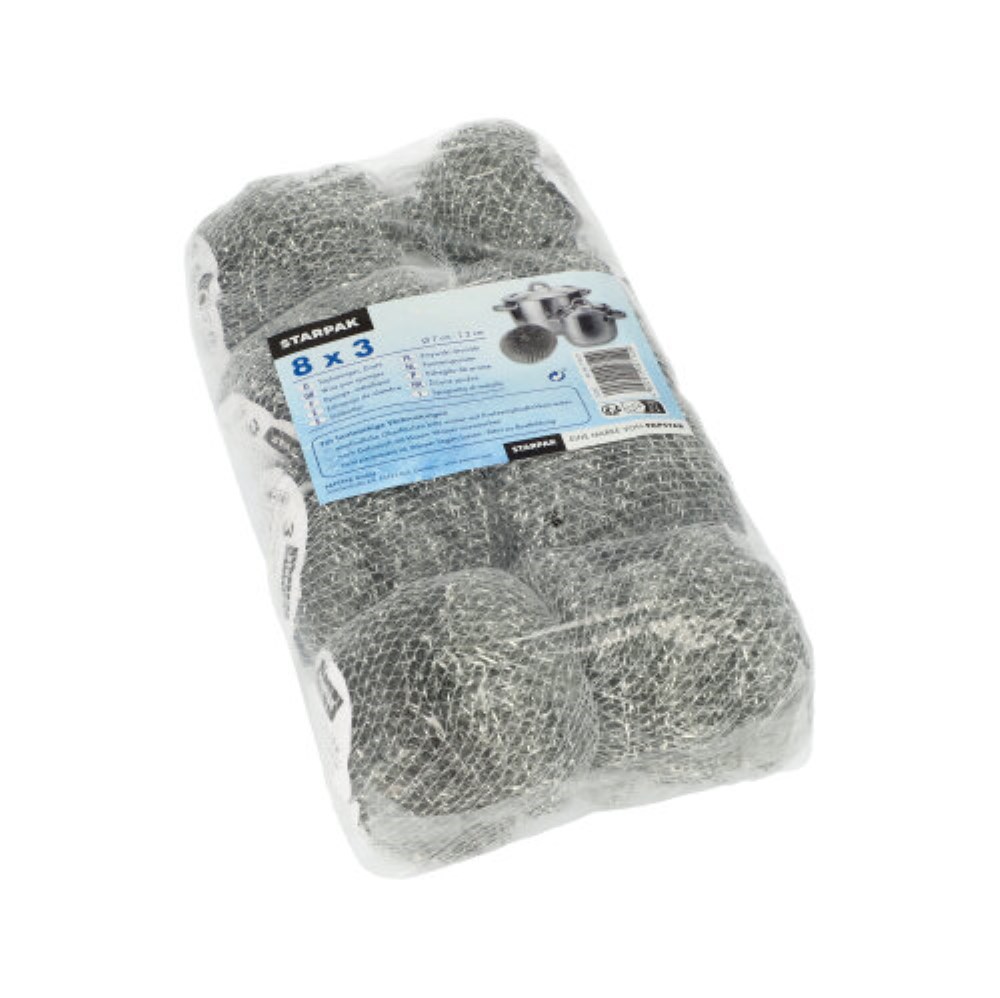 3 Topfreiniger, Draht Ø 7 cm · 2 cm , kratzend