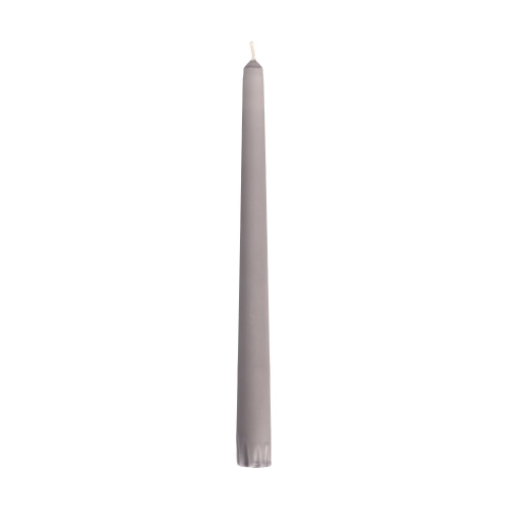8 Leuchterkerzen Ø 2,2 cm · 25 cm grau aus 100 % Stearin