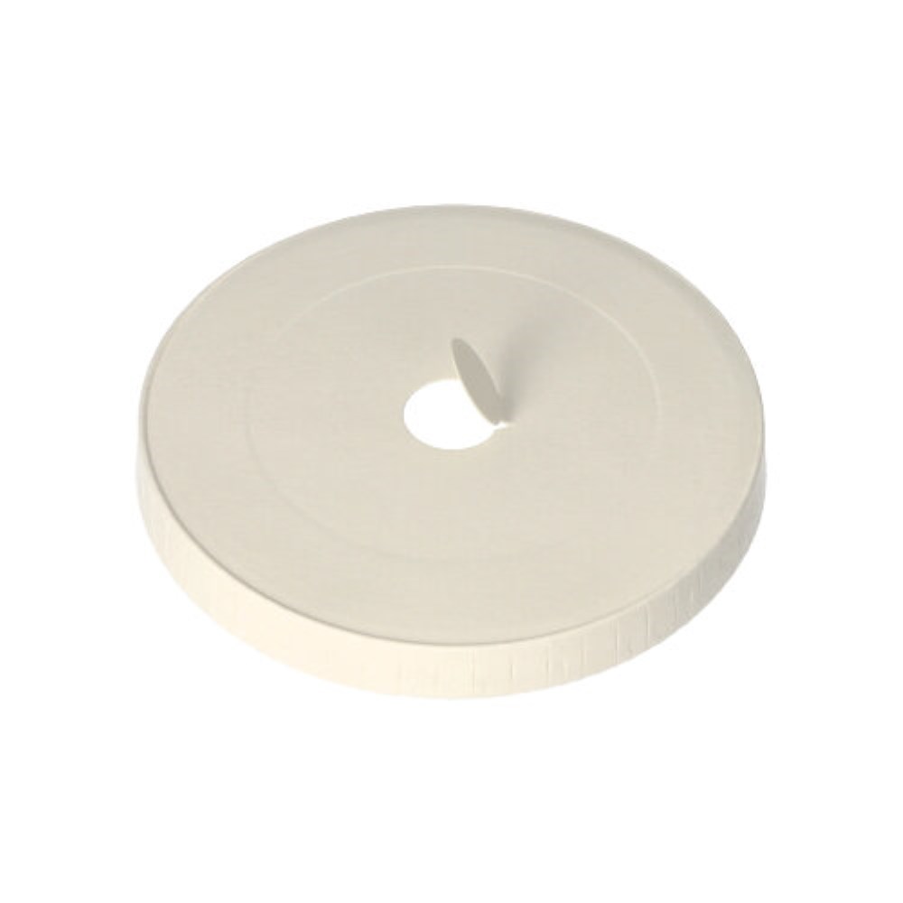 50 Deckel für Trinkbecher, Pappe Ø 9 cm weiss mit Lochung