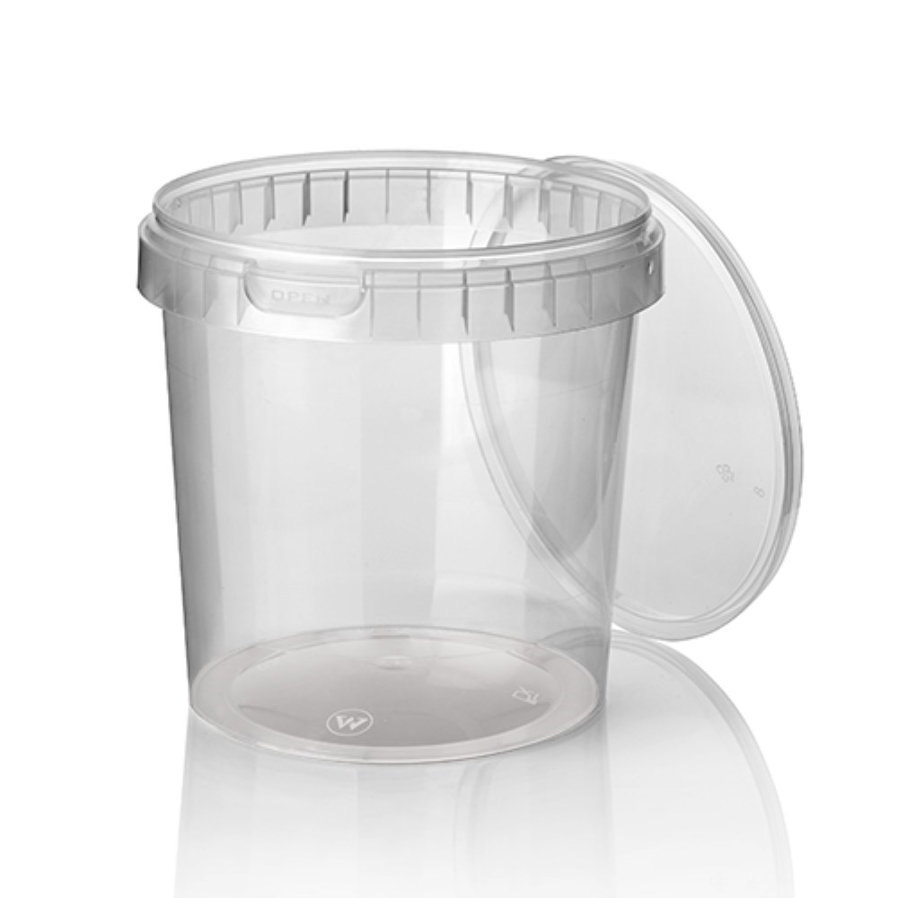 30 Feinkostbecher, PP rund 770 ml Ø 11,8 cm · 11,3 cm transparent mit Originalitätsverschluss