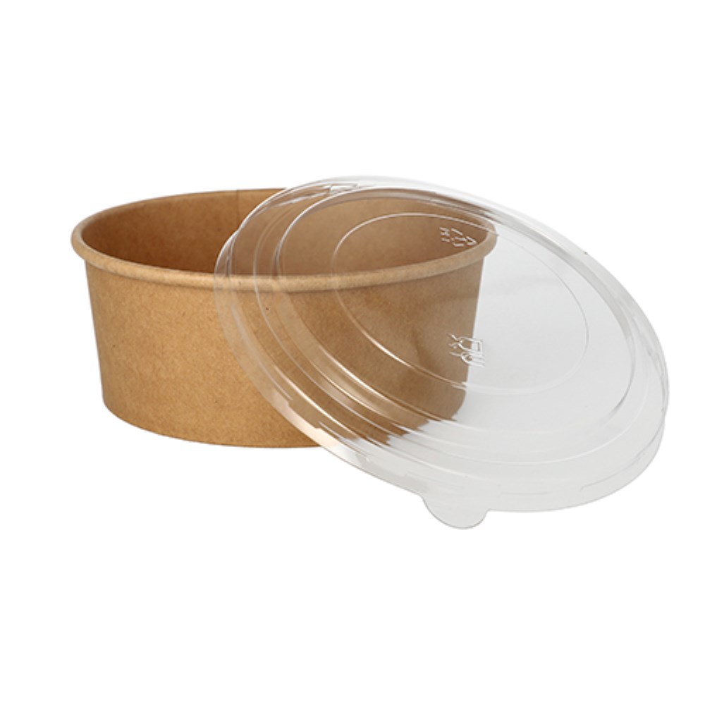 50 Salatschalen, Pappe rund 750 ml Ø 15 cm · 6 cm braun