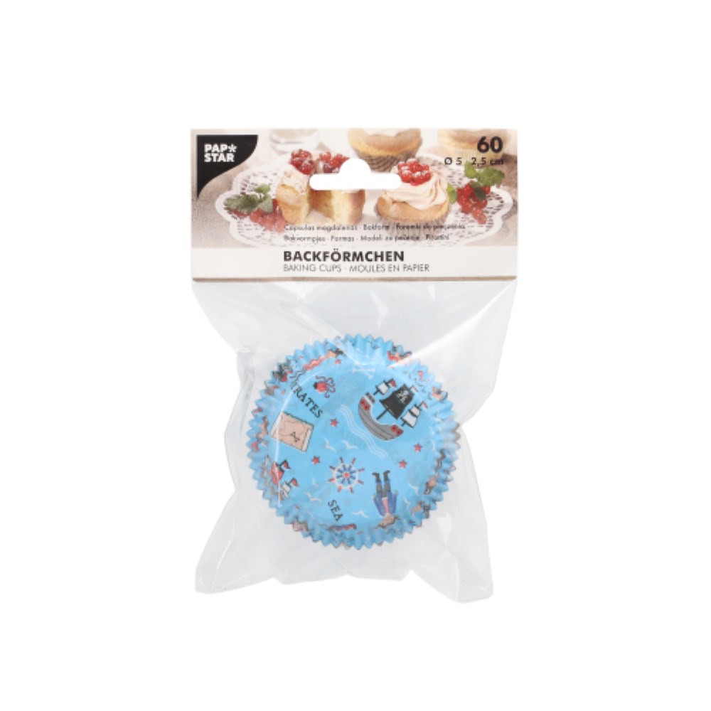 60 Backförmchen Ø 5 cm · 2,5 cm 4 Motive sortiert