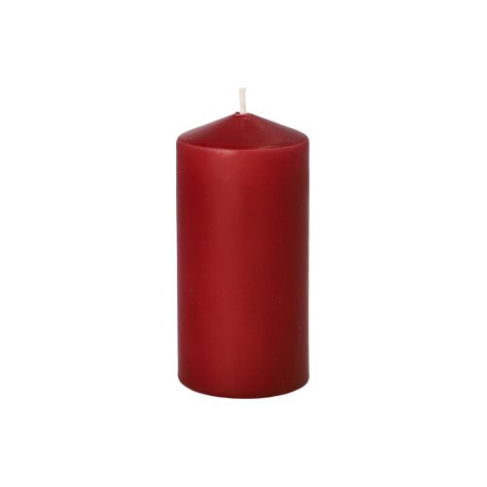 8 Stumpenkerzen Ø 50 mm · 100 mm bordeaux