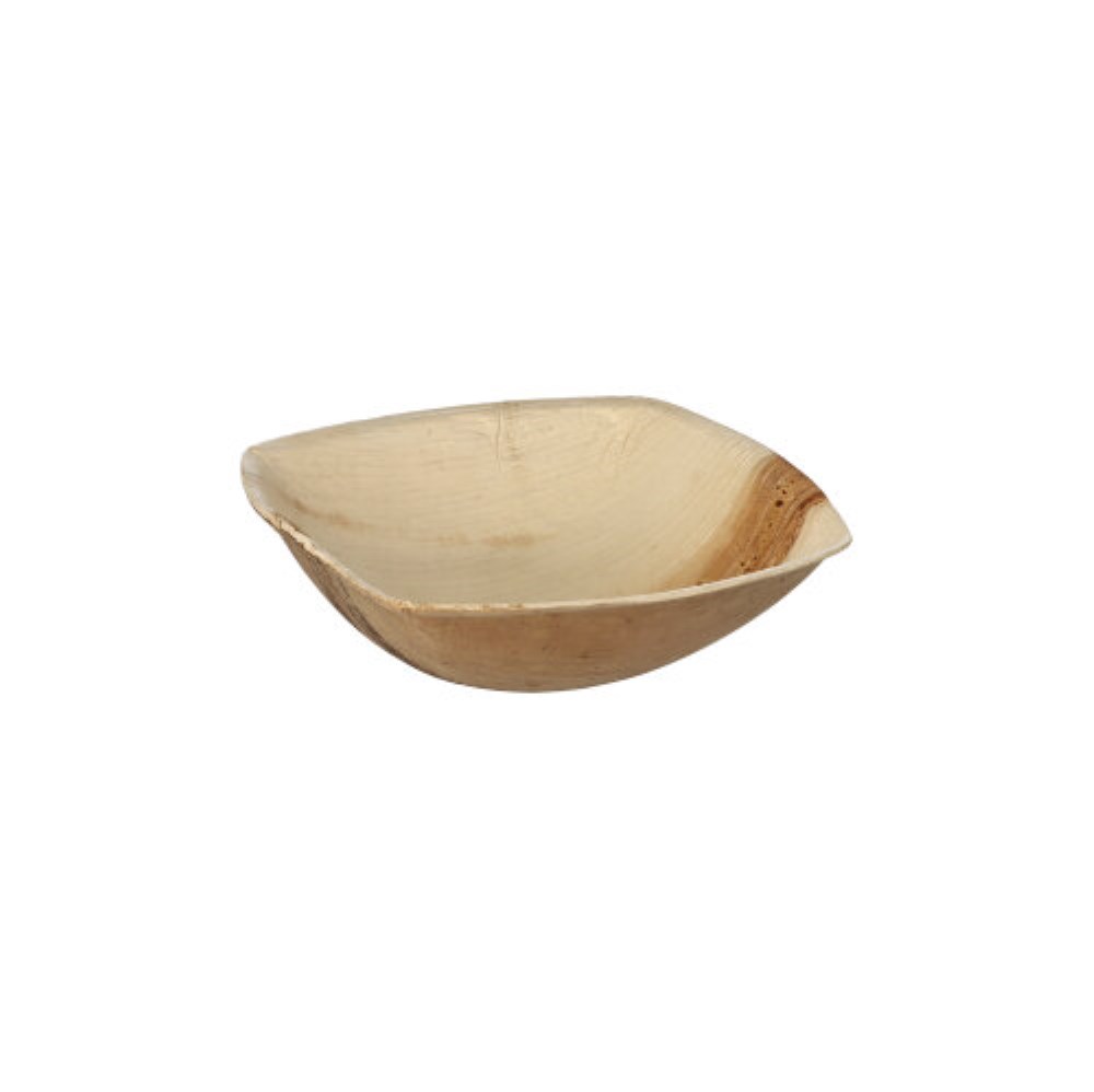 25 Schalen Palmblatt "pure" 200 ml 4 cm x 14 cm x 14 cm natur "QUADRATO"