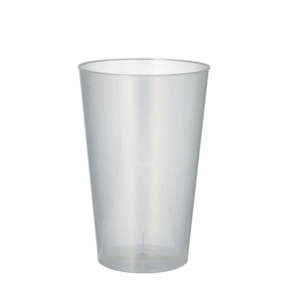 50 Mehrweg-Trinkbecher PP 0,4 l Ø 8,6 cm · 13 cm transluzent