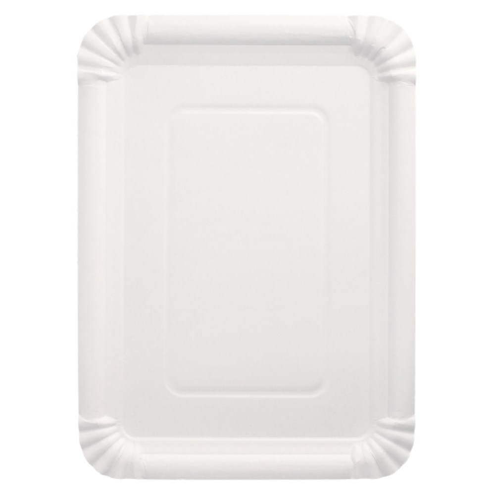 250 Teller, Pappe "pure" eckig 21,5 cm x 29 cm weiss