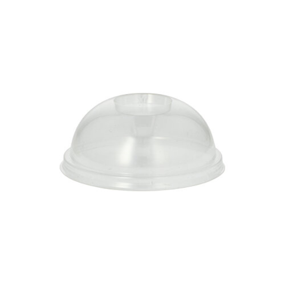 100 Dom-Deckel, PLA "pure" Ø 9,5 cm · 4,5 cm glasklar ohne Lochung