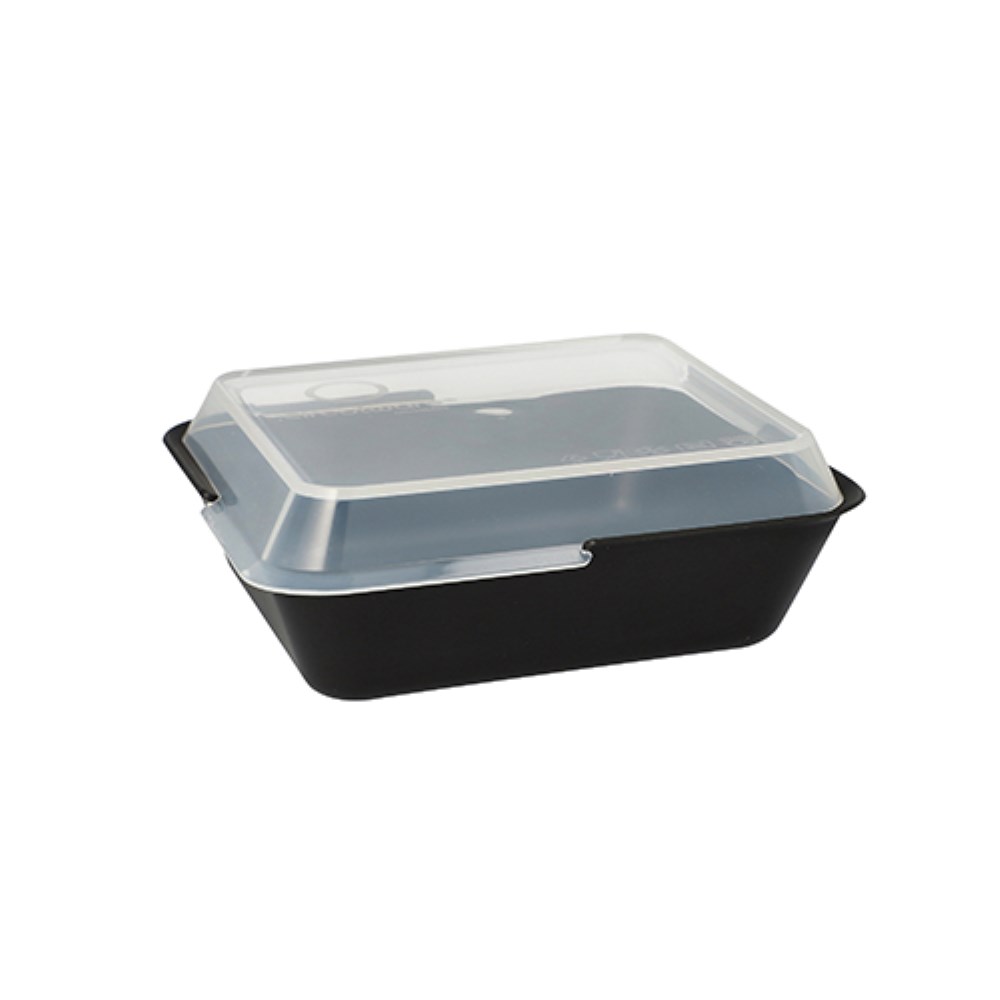 16 "Circulware" Mehrweg-Schalen Mix & Match eckig 4,7 cm x 15,6 cm x 11,7 cm schwarz