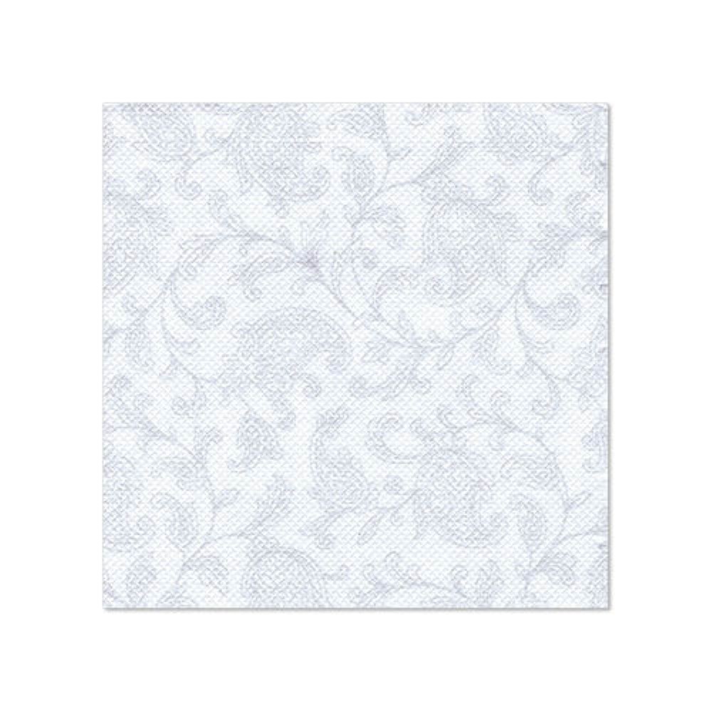20 Servietten "ROYAL Collection" 1/4-Falz 25 cm x 25 cm weiss "Ornaments"