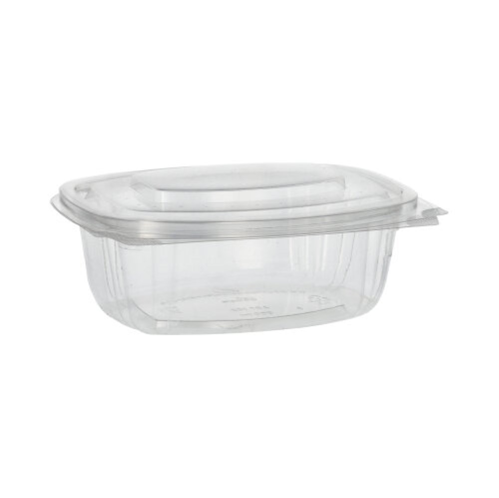 50 Feinkost- und Salatschalen mit Klappdeckeln, PLA "pure" 500 ml 6,4 cm x 16,1 cm x 13,2 cm