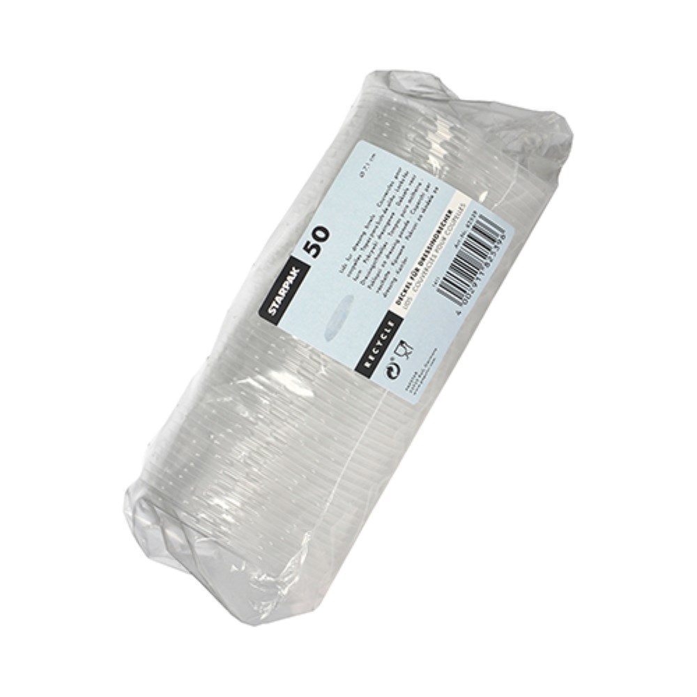50 Deckel für Dressingbecher, PP Ø 7,1 cm · 0,5 cm transparent
