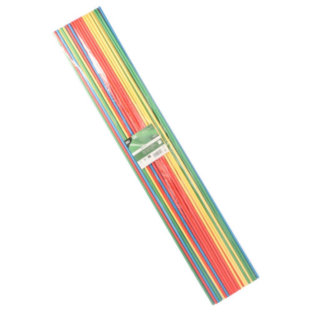50 Trinkhalme, Maxi Papier Ø 6 mm · 80 cm farbig sortiert