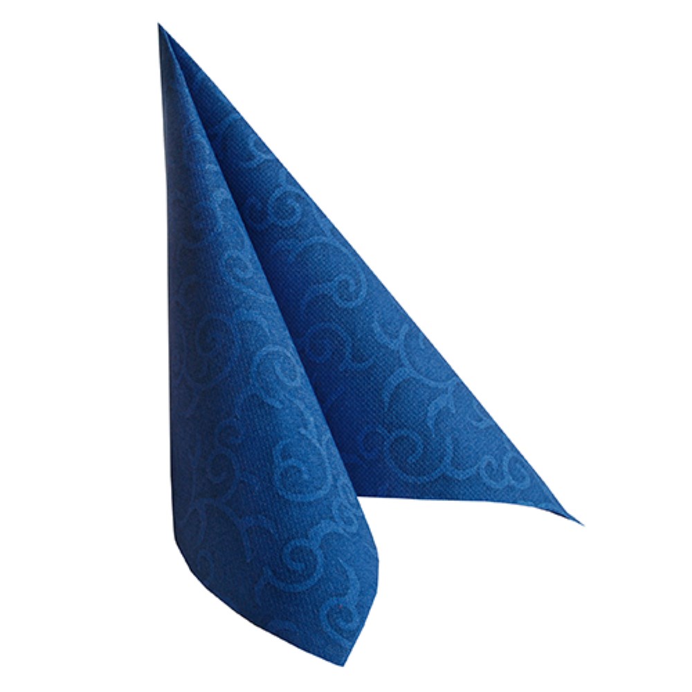 50 Servietten "ROYAL Collection" 1/4-Falz 40 cm x 40 cm dunkelblau "Casali"