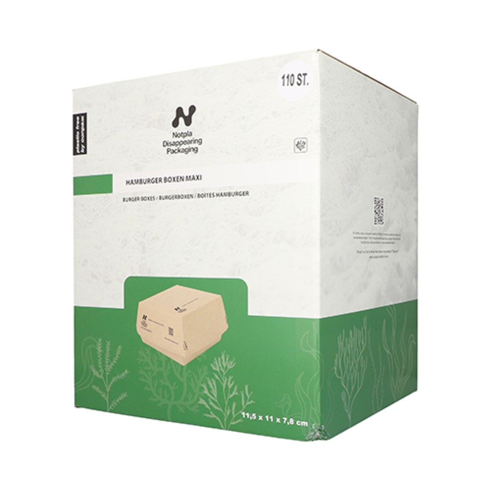 110 Burgerboxen, Pappe "NOTPLA" 7,8 cm x 11,5 cm x 11 cm braun 110 Burgerboxen, Pappe "NOTPLA" 7,8 cm x 11,5 cm x 11 cm braun