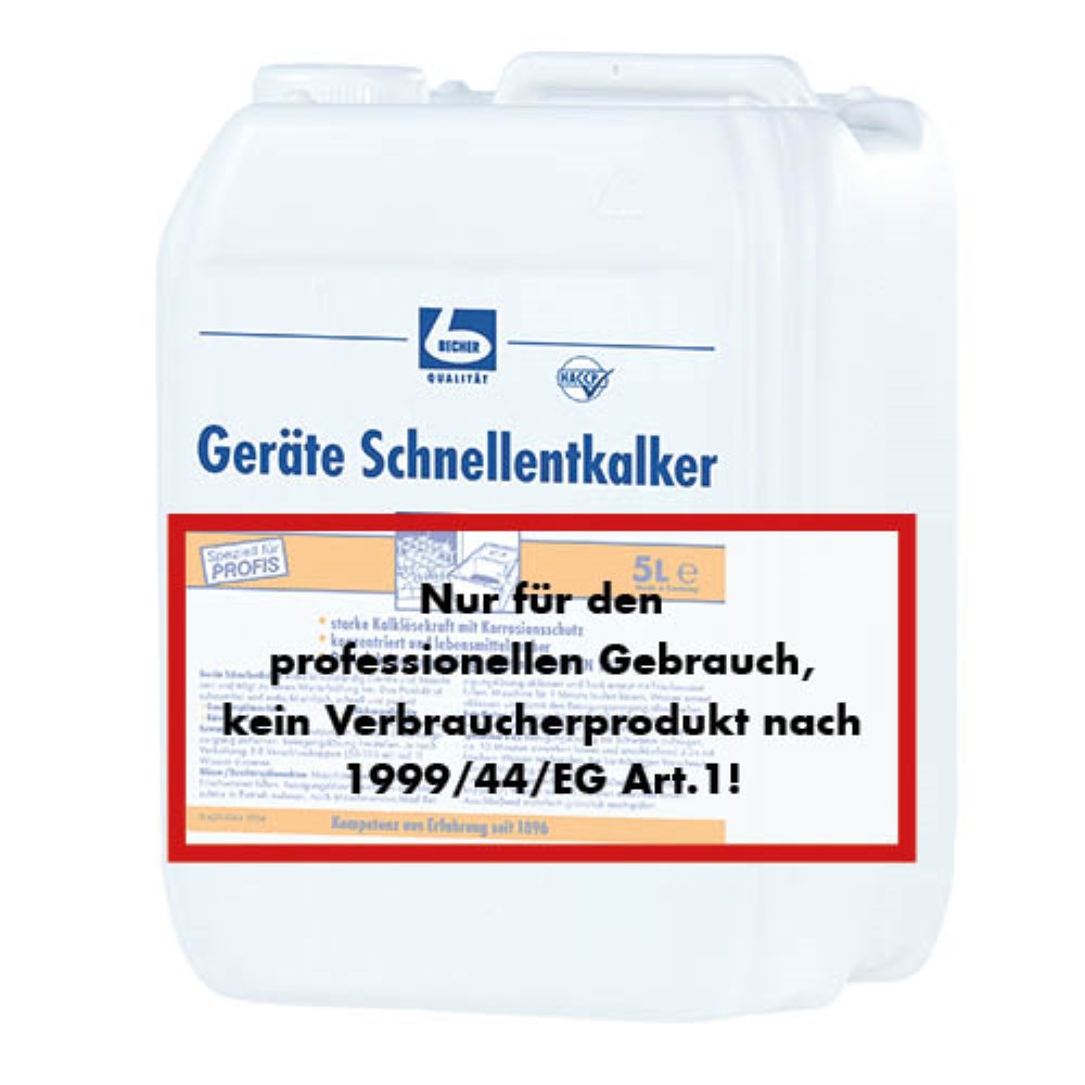 "Dr. Becher" Geräte Schnellentkalker 5 l "Dr. Becher" Geräte Schnellentkalker 5 l
