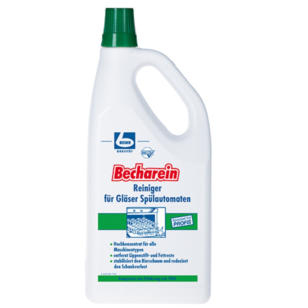 "Dr. Becher" Becharein Reiniger 2 l für Gläserspülautomaten "Dr. Becher" Becharein Reiniger 2 l für Gläserspülautomaten