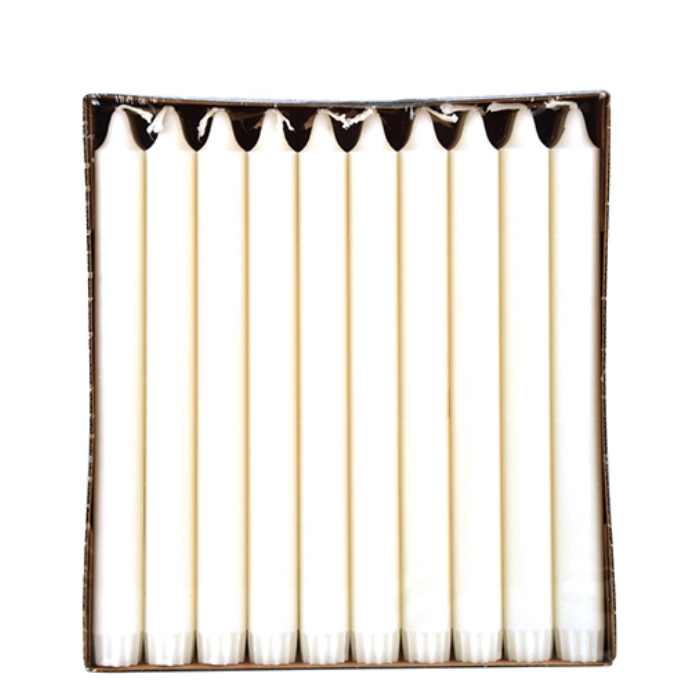30 Kronkerzen Ø 2,2 cm · 20 cm weiss aus 100 % Stearin