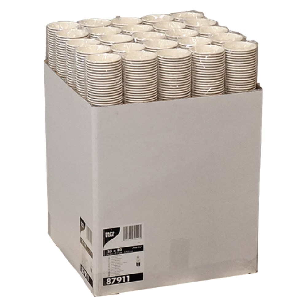 80 Automatenbecher, Pappe 0,18 l Ø 7 cm · 9,2 cm taupe "Pure Joy"