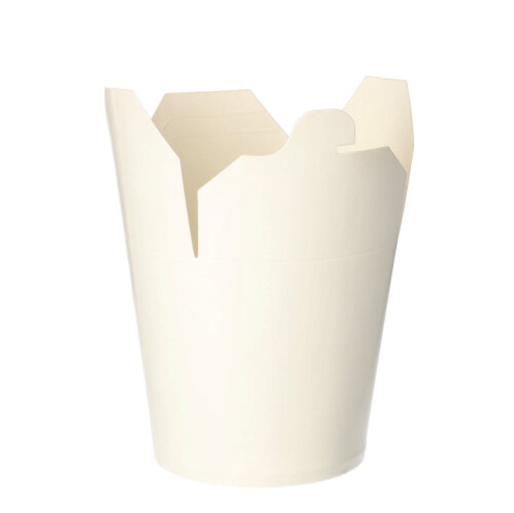 50 Snackboxen "ASIA" rund 750 ml 10,1 cm x 10 cm x 9,1 cm weiss