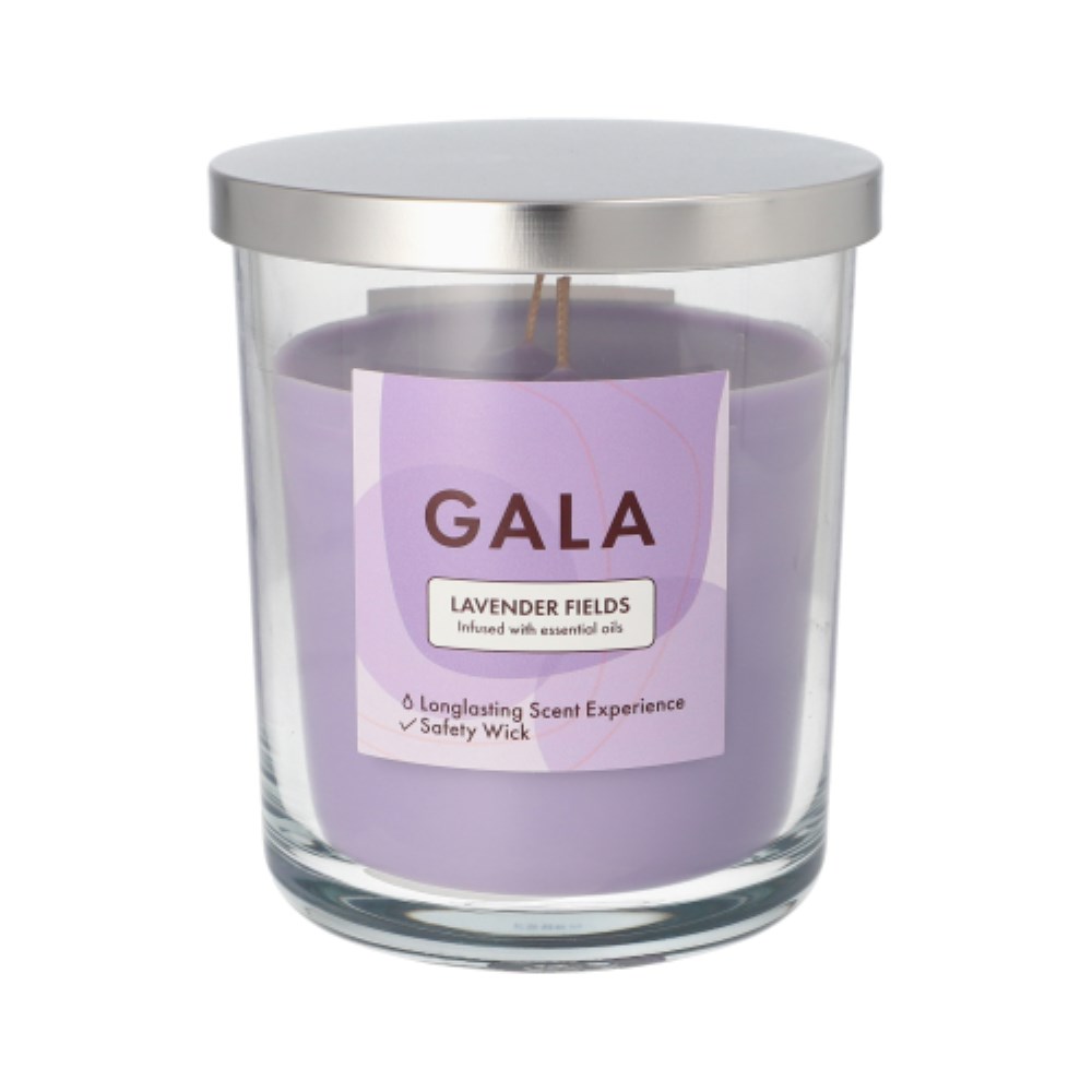 "GALA" Duftkerze im Glas Ø 10,5 cm · 12,4 cm violett - Lavender Fields "Tokio Large"