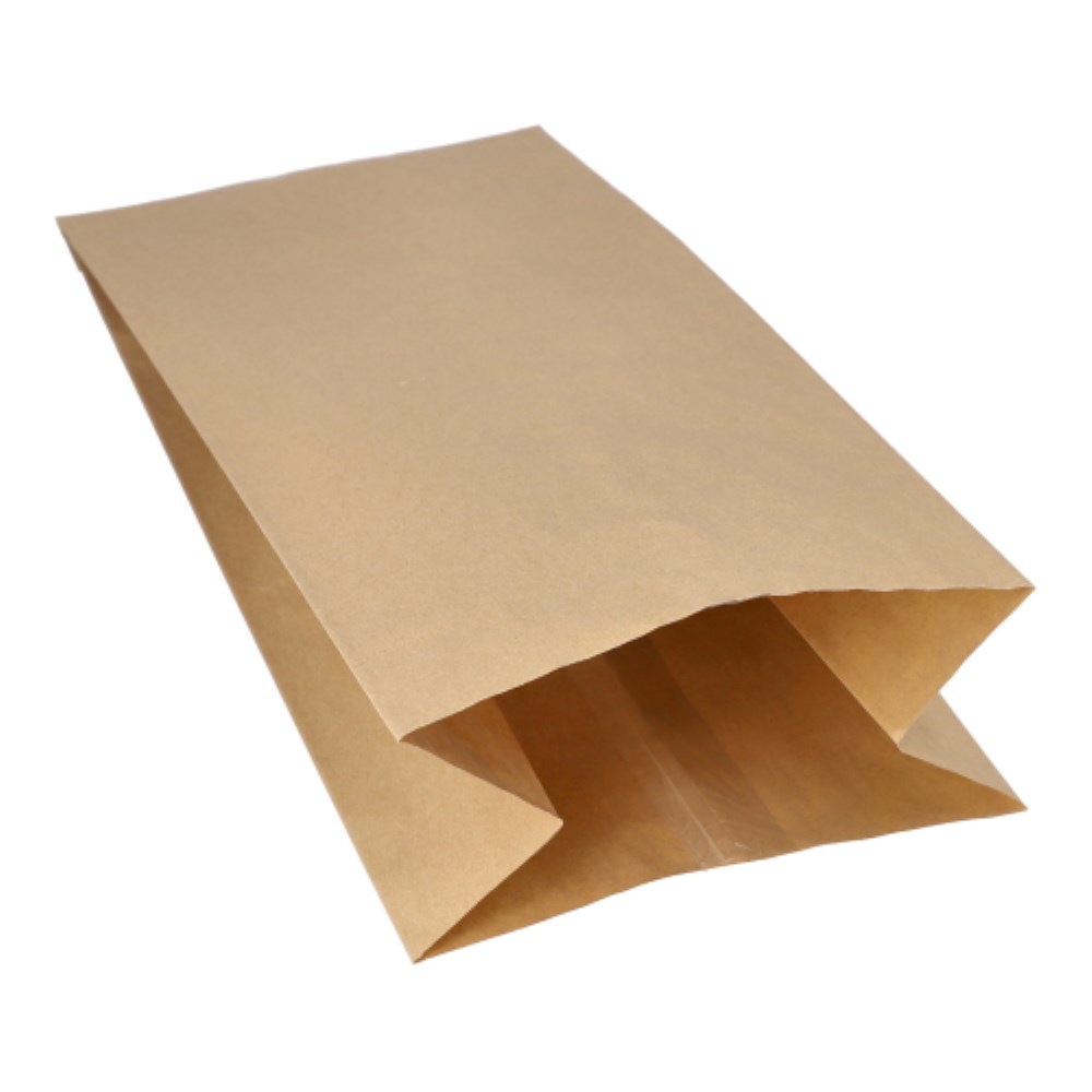 100 Warmhaltebeutel, Papier mit PE-Einlage 28 cm x 13 cm x 8 cm braun
