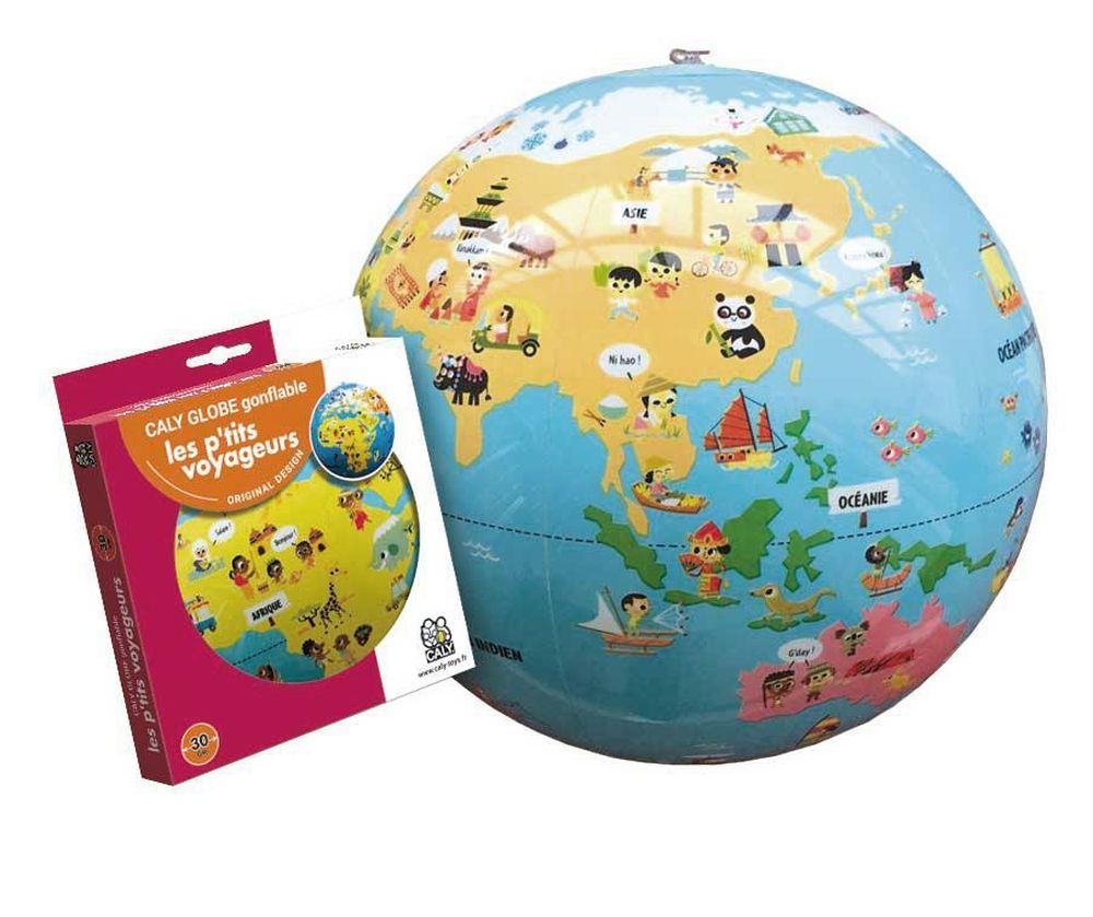 Kleine Reisende 30 cm -aufblasbarer Globus - Lernspielzeug