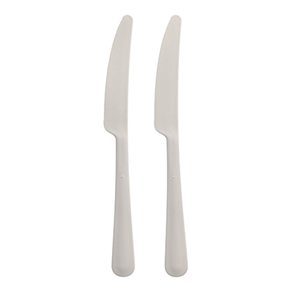 200 "Circulware" Mehrweg-Messer PP-MF 19,7 cm weiss "Gaia" extra stabil, in Spenderbox