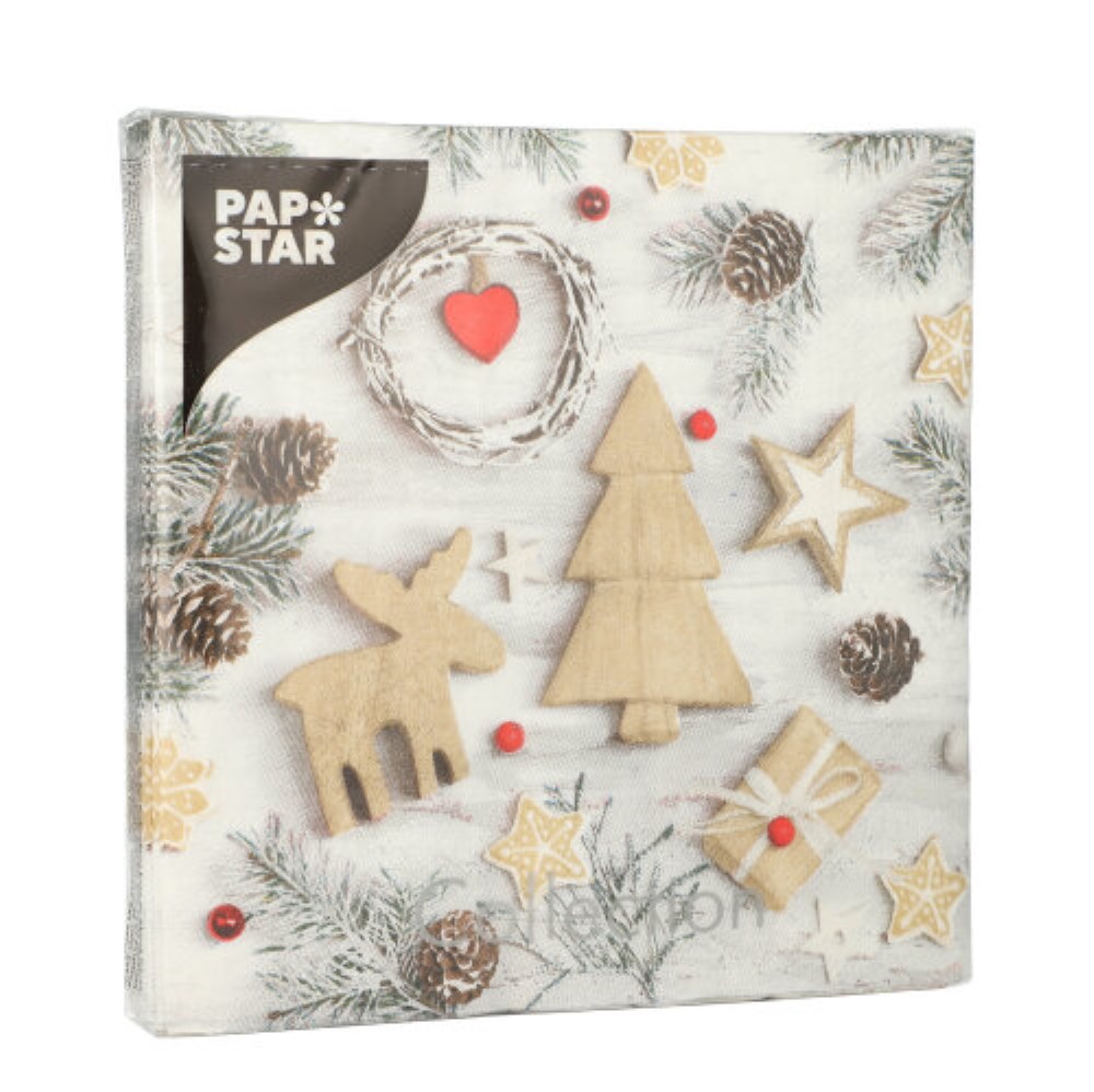 20 Servietten, 3-lagig 1/4-Falz 33 cm x 33 cm "Winter Potpourri"