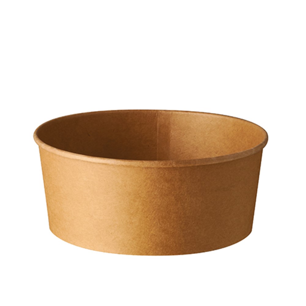 50 Salatschalen, Pappe rund 750 ml Ø 15 cm · 6 cm braun