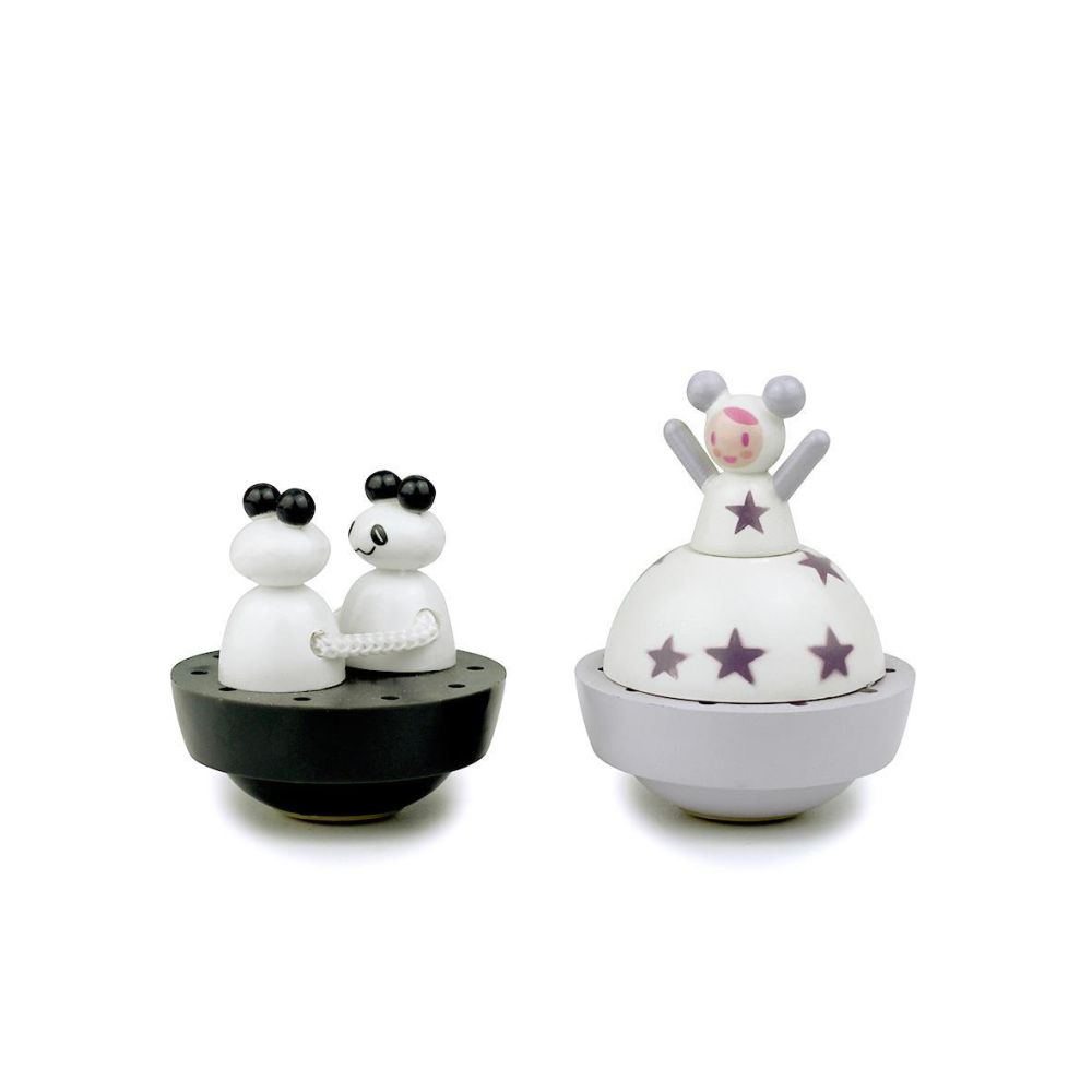 Spieldose Tanzende Panda & Mädchen