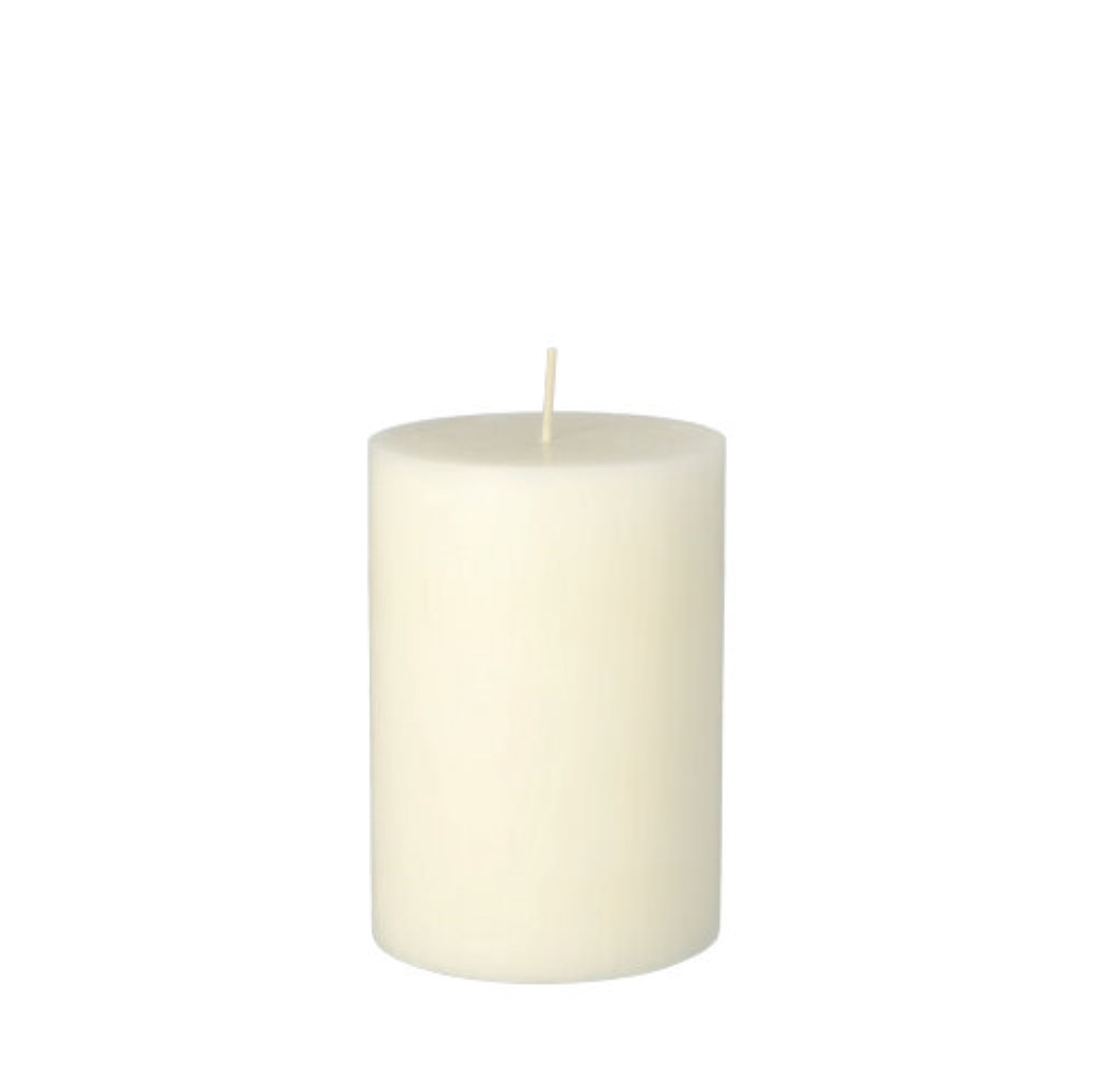 Stumpenkerze Ø 70 mm · 100 mm weiss aus 100% Stearin, durchgefärbt Stumpenkerze Ø 70 mm · 100 mm weiss aus 100% Stearin, durchgefärbt