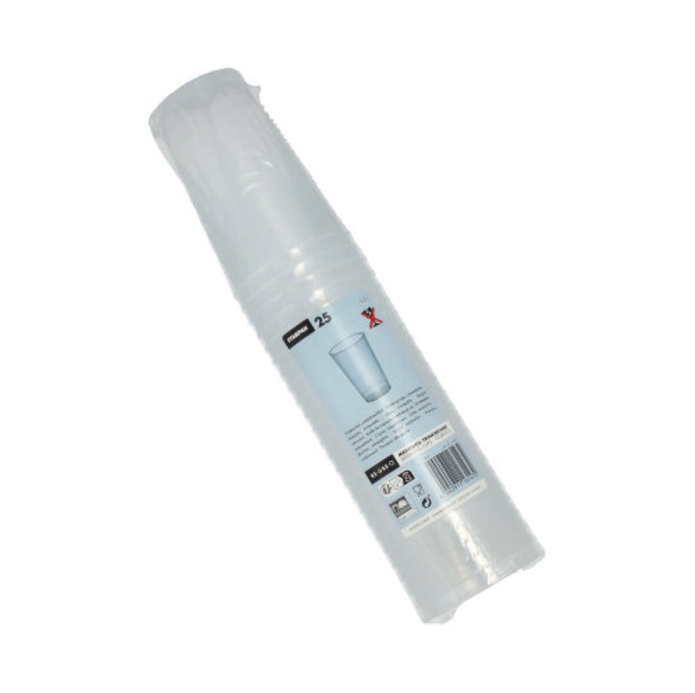25 Mehrweg-Trinkbecher PP 0,3 l Ø 7,8 cm · 11,8 cm transluzent
