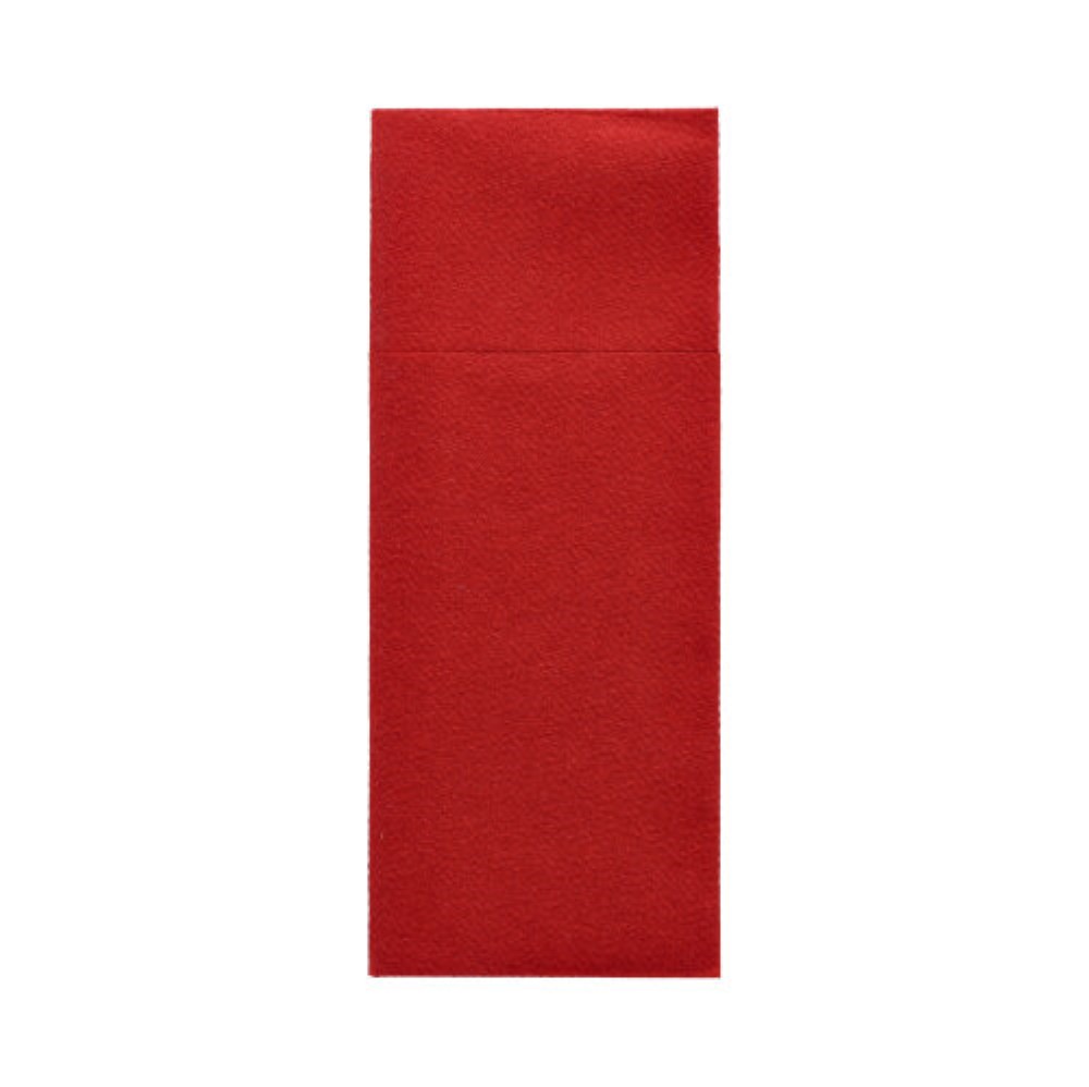 100 Bestecktaschen, Airlaid 40 cm x 33 cm bordeaux mit Besteckfalz