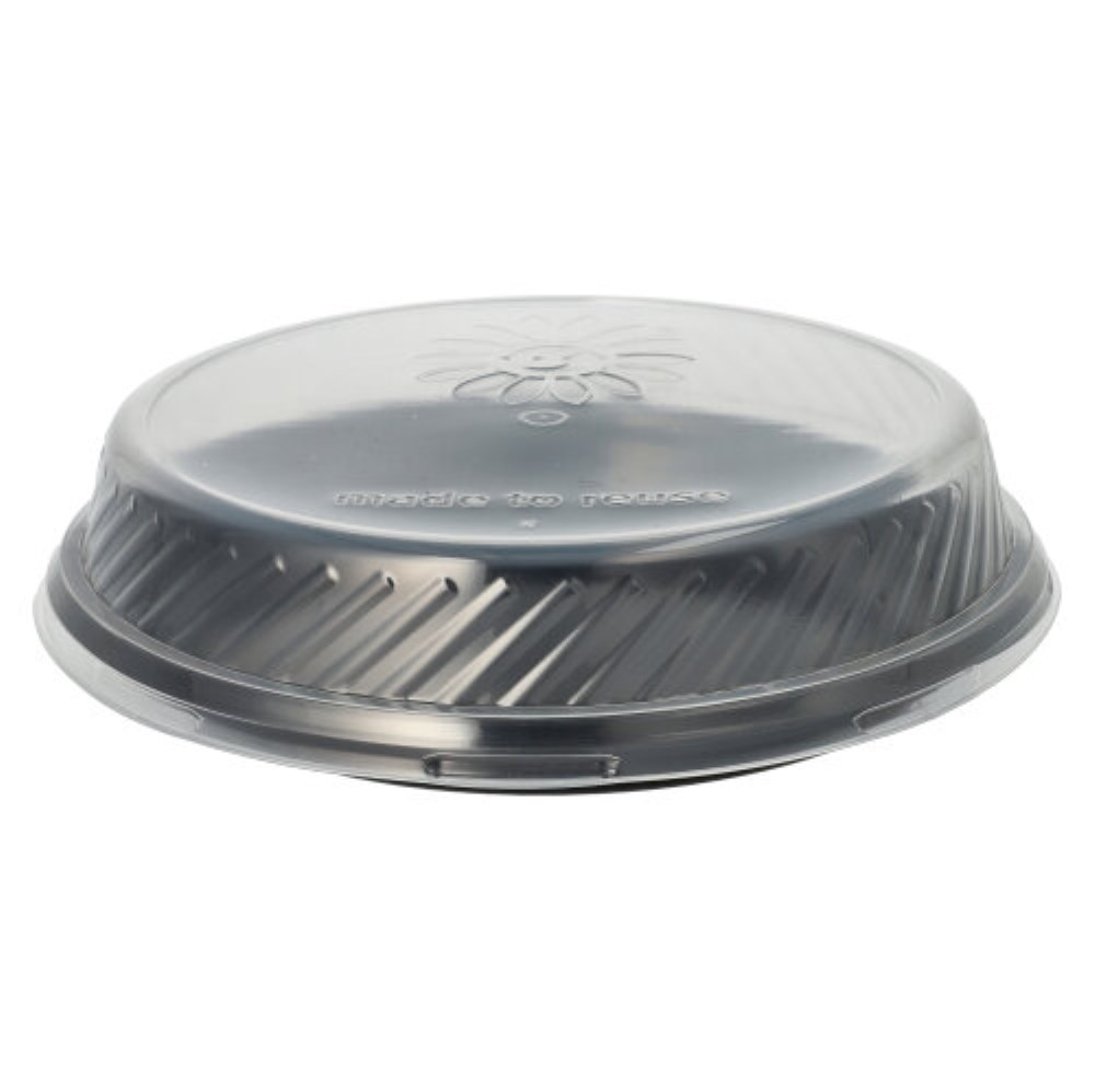 12 Mehrweg-Menü-Teller PP ungeteilt Ø 22 cm · 2,6 cm schwarz