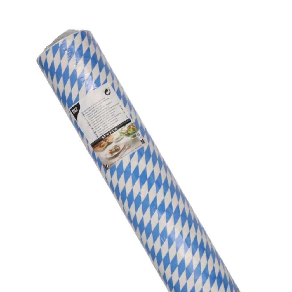 Papiertischtuch mit Damastprägung 50 m x 1 m "Bayrisch Blau"