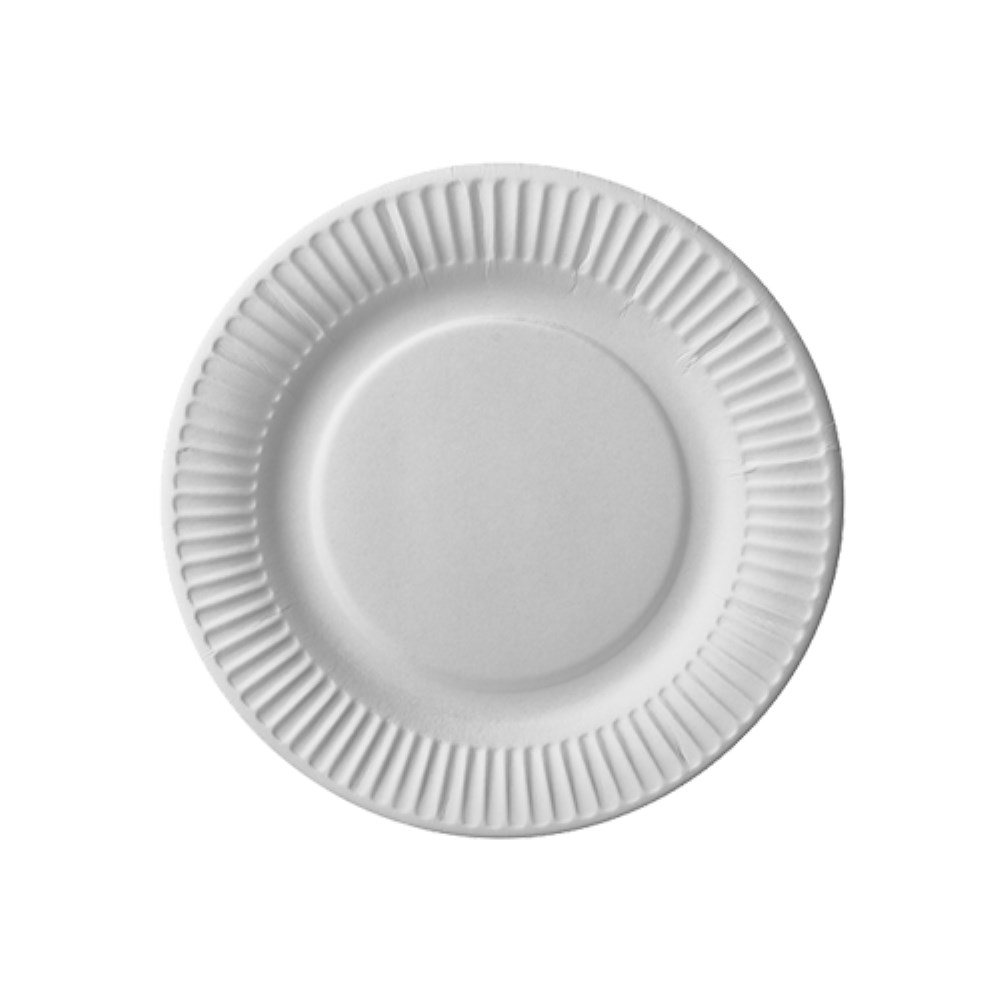 100 Teller, Pappe rund Ø 18 cm weiss