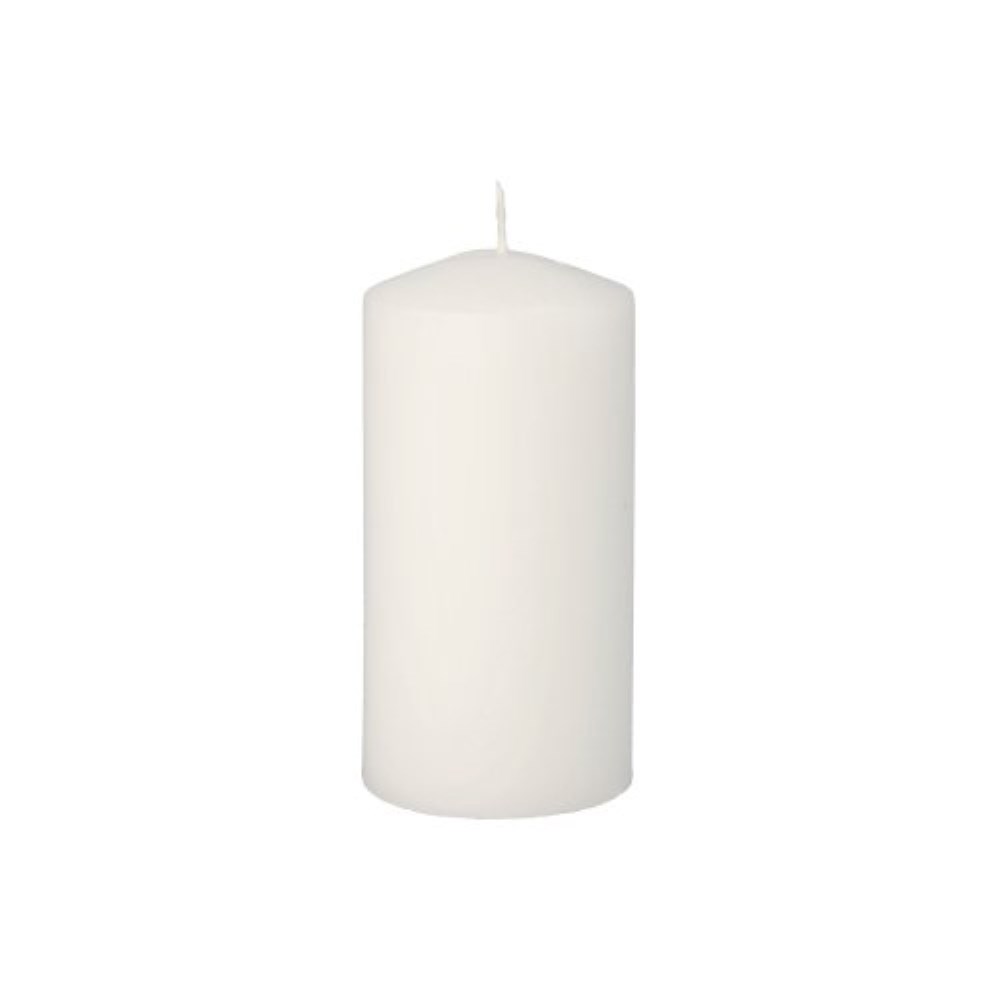 8 Stumpenkerzen Ø 50 mm · 100 mm weiss
