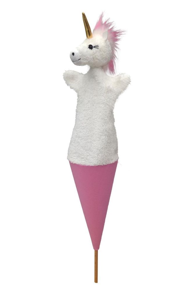 Stabpuppe  Einhorn - made in Europe - Vintage Spielzeug