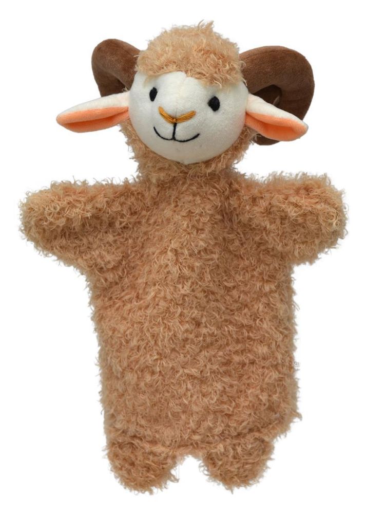 Handpuppe Kuscheltier Zicklein 26 cm - Made in Europe - Kleinkindspielzeug