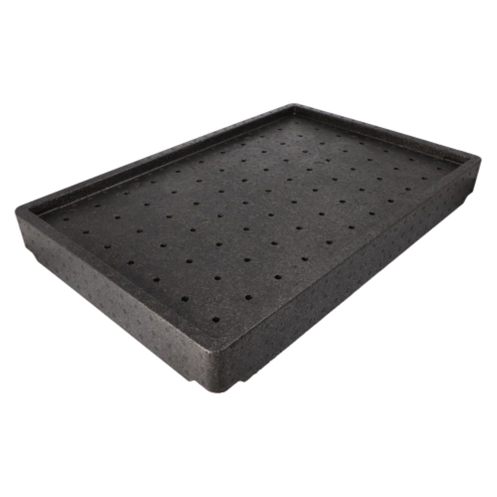 Kühlaufsatz EPP 60 cm x 40 cm x 8,5 cm schwarz "Gastro-Norm 1/1" für Trockeneis