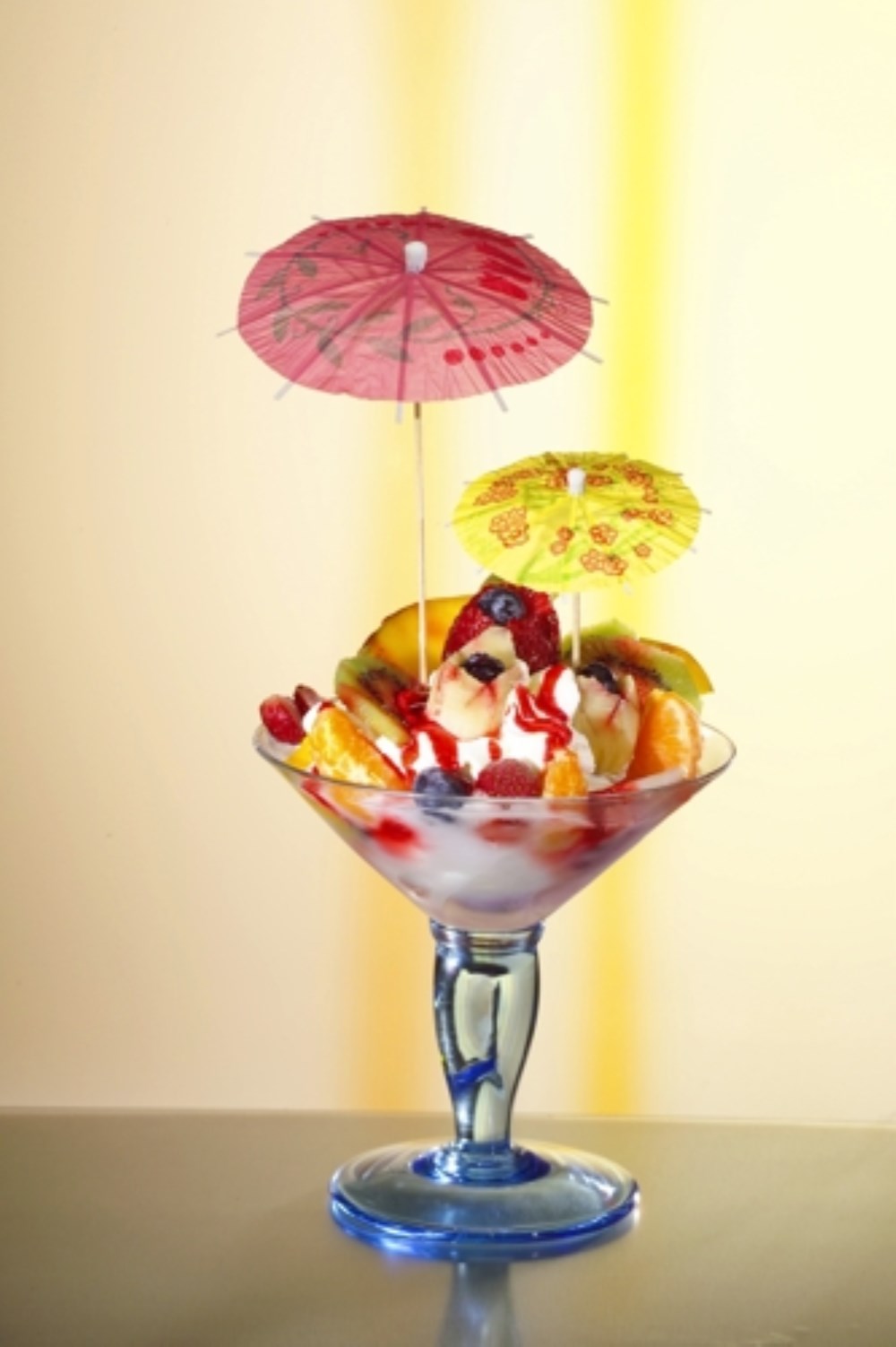 144 Deko-Picker 10 cm farbig sortiert "Eisschirmchen"