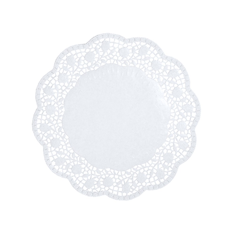 100 Tortenspitzen rund Ø 18 cm weiss