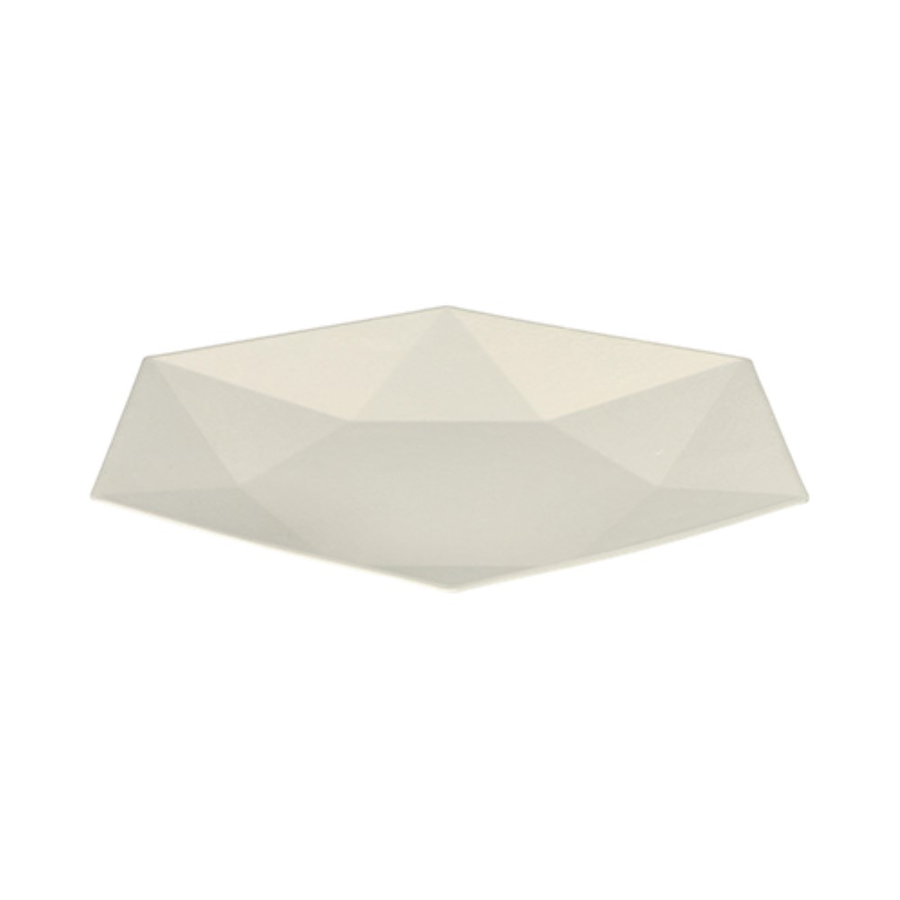25 Teller Zuckerrohr "pure" 6-eckig 2,5 cm x 26 cm x 23 cm weiss "Diamond"