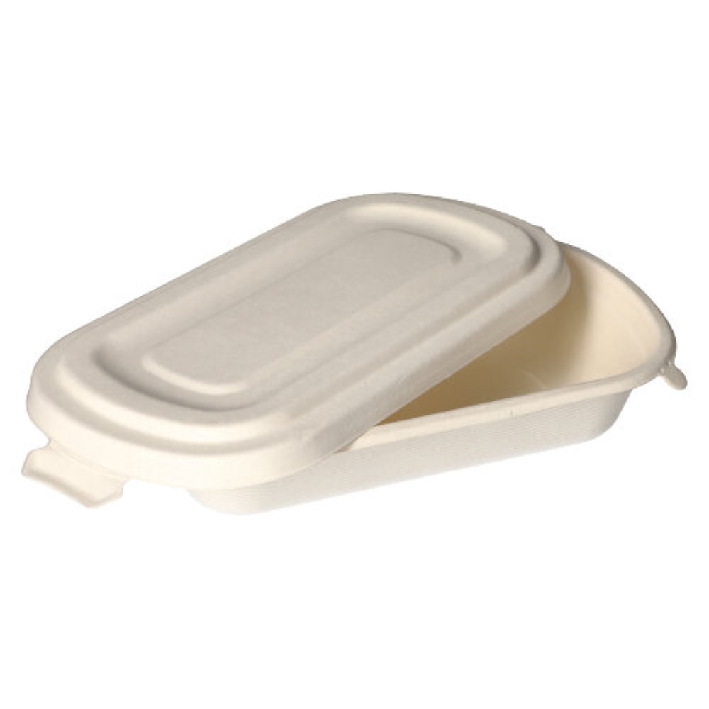 50 Deckel, Zuckerrohr "pure" 1,6 cm x 13,9 cm x 26,9 cm weiss