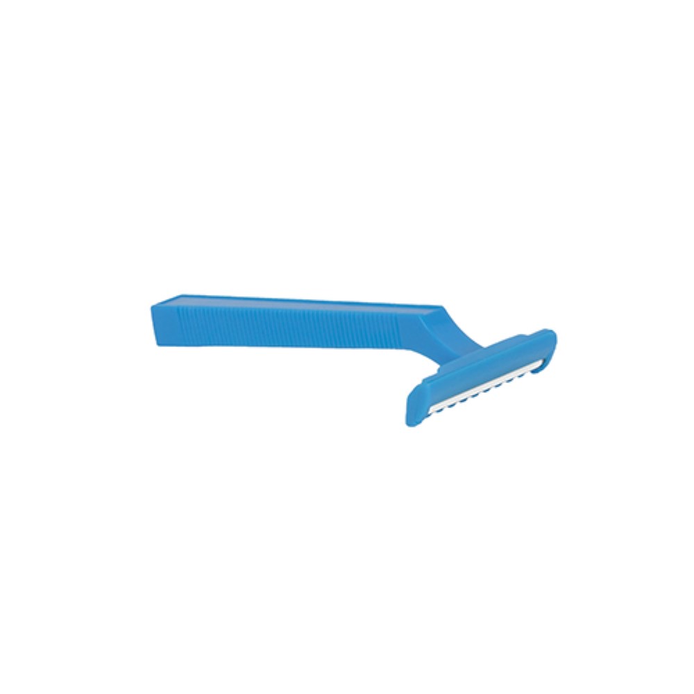 100 "Medi-Inn" Einmal-Rasierer einschneidig 10 cm x 4 cm blau