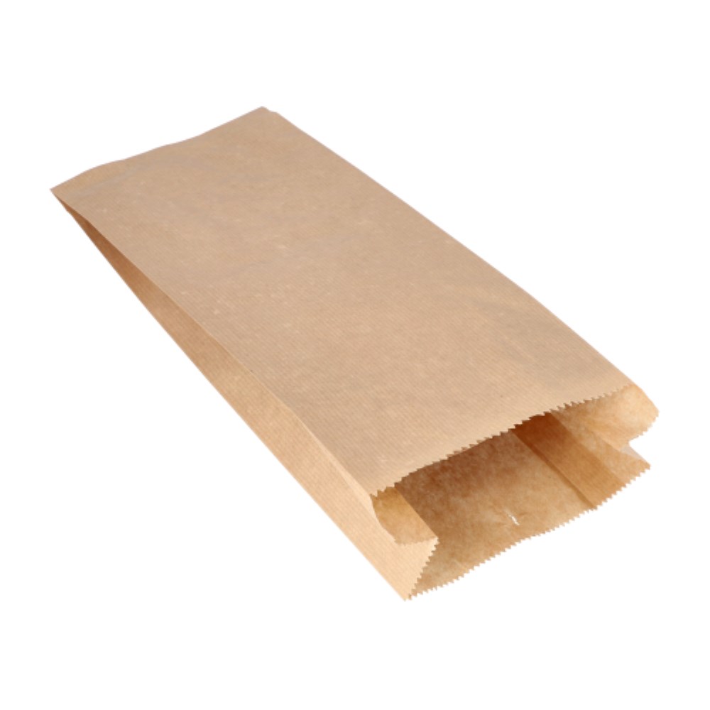 1000 Papierfaltenbeutel gefädelt Kraftpapier 35 cm x 15 cm x 7 cm braun Füllinhalt 2,5 kg