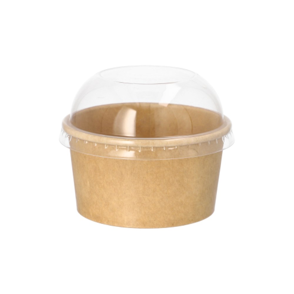 50 Eisbecher, Pappe 200 ml Ø 9,2 cm · 5 cm braun
