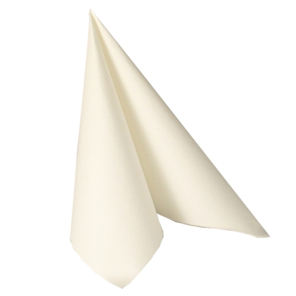50 Servietten "ROYAL Collection" 1/4-Falz 48 cm x 48 cm weiss