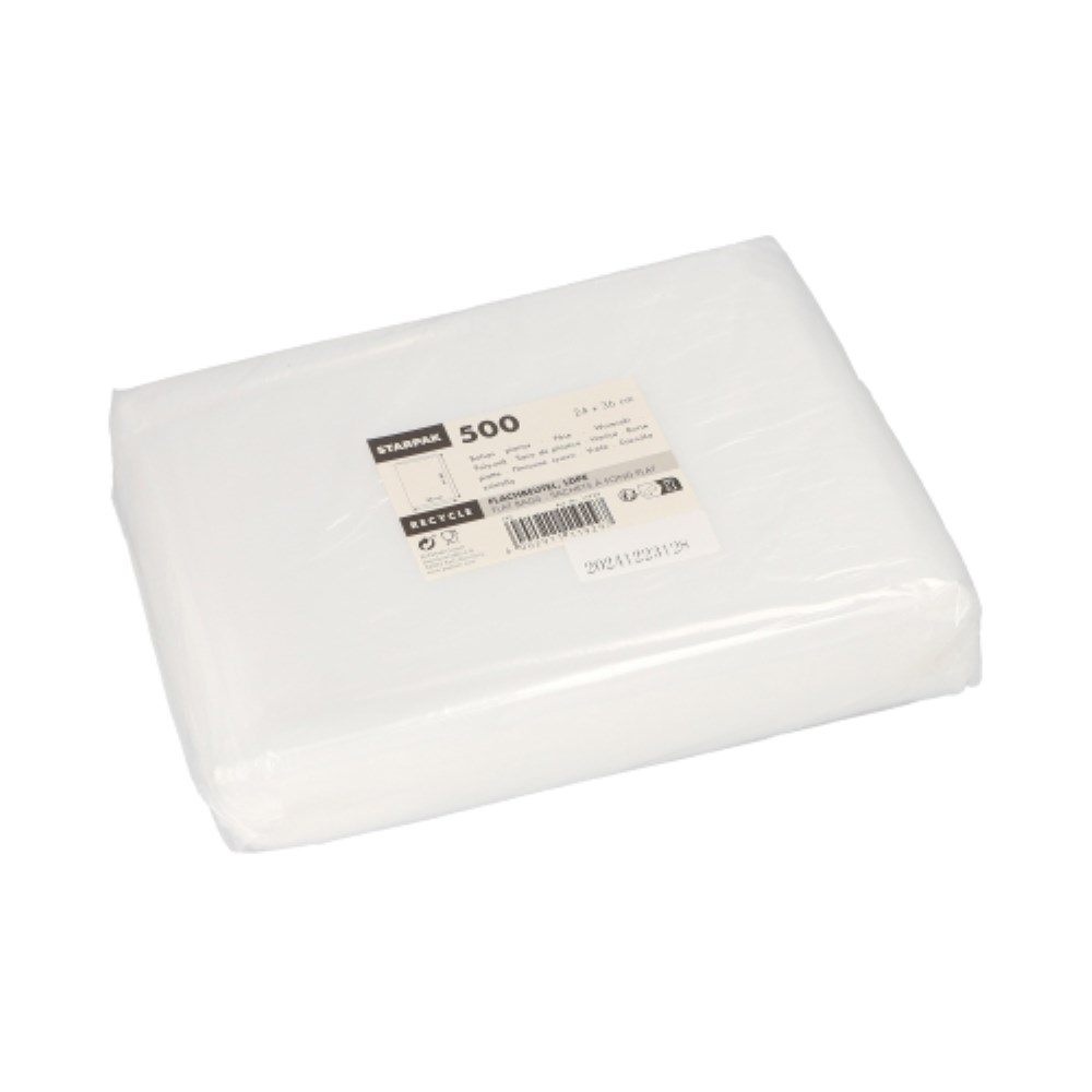 500 Flachbeutel, LDPE 36 cm x 24 cm transparent