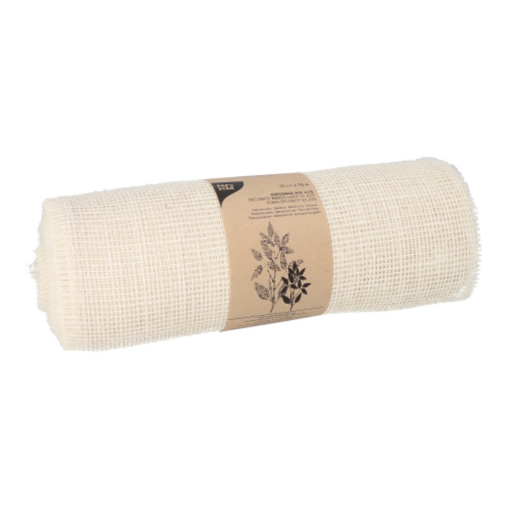 Dekoband Jute 10 m x 30 cm creme